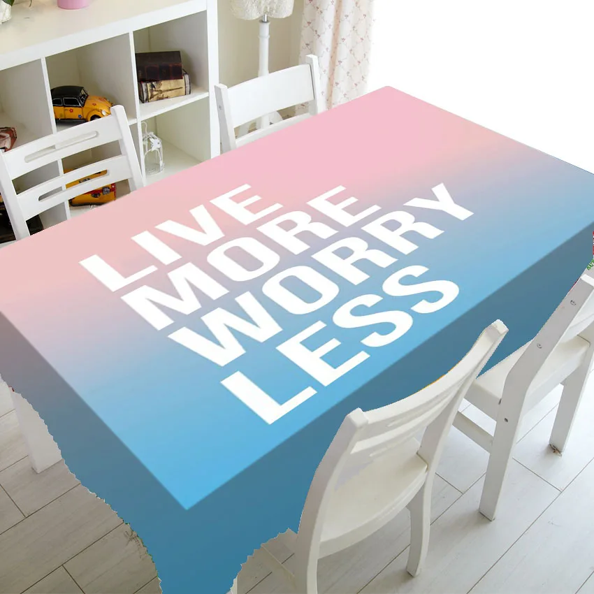 Trendy Simple letters Pattern Tablecloth Waterproof Rectangular dinning Table cloth Restaurant Coffee Table Mat Wedding Decor 
Trendy Simple letters Pattern Tablecloth Waterproof Rectangular dinning Table cloth Restaurant Coffee Table Mat Wedding Decor