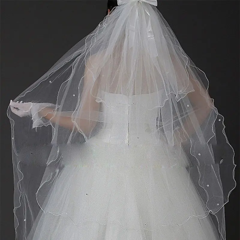Tulle Wedding Dress Veils White Bowknot Bridal Multi Layer Hair Veil Comb Faux Pearls Bride Fairy Marriage Accessories
Tulle Wedding Dress Veils White Bowknot Bridal Multi Layer Hair Veil Comb Faux Pearls Bride Fairy Marriage Accessories