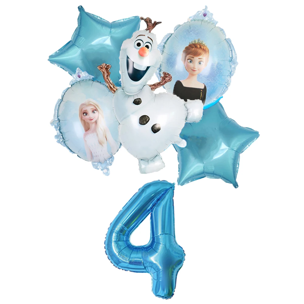 

1set New Elsa Olaf Disney Frozen Princess Foil Balloons Baby Shower Girl Snowman Birthday Party Decorations Kids Toys Air Globos
