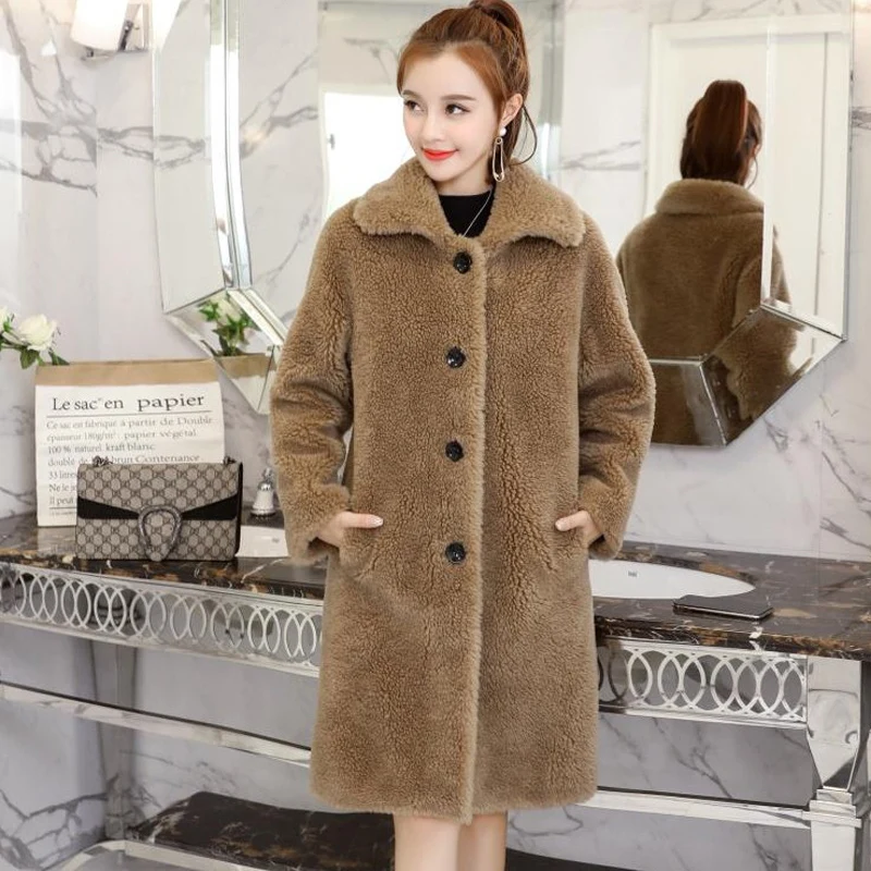 Brown Imitation lamb fur coat Women Casual 2020 Autumn Winter Faux Fur Coats Jacket Warm Long Lapel Outwear Plus Size Coats
Brown Imitation lamb fur coat Women Casual 2020 Autumn Winter Faux Fur Coats Jacket Warm Long Lapel Outwear Plus Size Coats