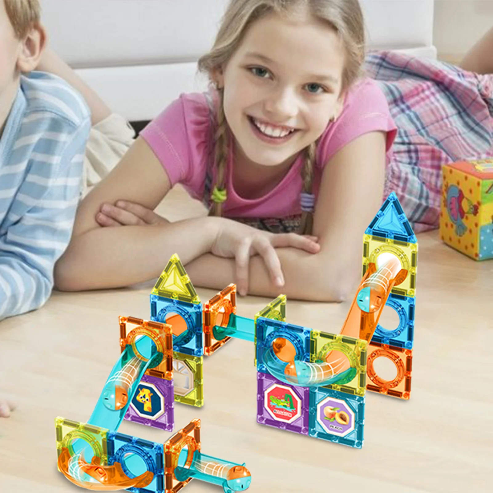 Colorful Magnetic Sheet Building Block Safe Assembly Puzzle Funnel Slide Blocks Magnet Maze Ball Track Block Educational Toys
Colorful Magnetic Sheet Building Block Safe Assembly Puzzle Funnel Slide Blocks Magnet Maze Ball Track Block Educational Toys