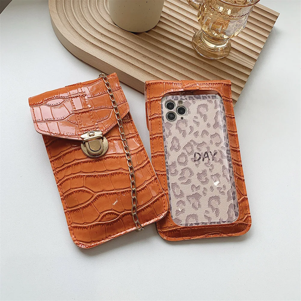 Casual Women PU Leather Plain Crossbody Bags Alligator Pattern Chain Small Shoulder Bags Touch Screen Smartphone Handbags
Casual Women PU Leather Plain Crossbody Bags Alligator Pattern Chain Small Shoulder Bags Touch Screen Smartphone Handbags