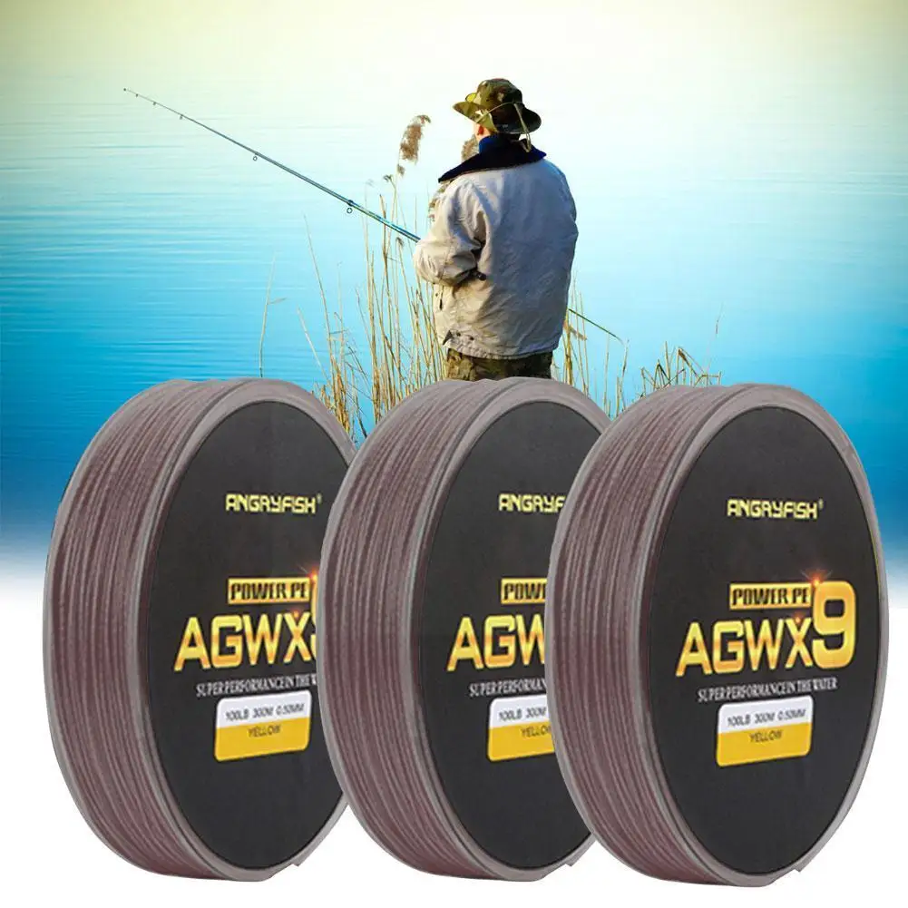 Рыболовная леска Angryfish Diominate X9 Pe, 9 прядей, плетеная, коричневая, суперпрочная, 15lb-100lb, 300 м/327yds, U5n3 
Рыболовная леска Angryfish Diominate X9 Pe, 9 прядей, плетеная, коричневая, суперпрочная, 15lb-100lb, 300 м/327yds, U5n3