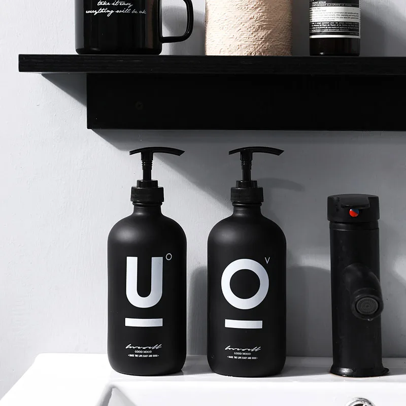 500ml Bathroom Soap Dispenser for Shampoo Shower Gel Hair Conditioner Black Glass Empty Bottle Kitchen Detergent Storage Bottle
500ml Bathroom Soap Dispenser for Shampoo Shower Gel Hair Conditioner Black Glass Empty Bottle Kitchen Detergent Storage Bottle