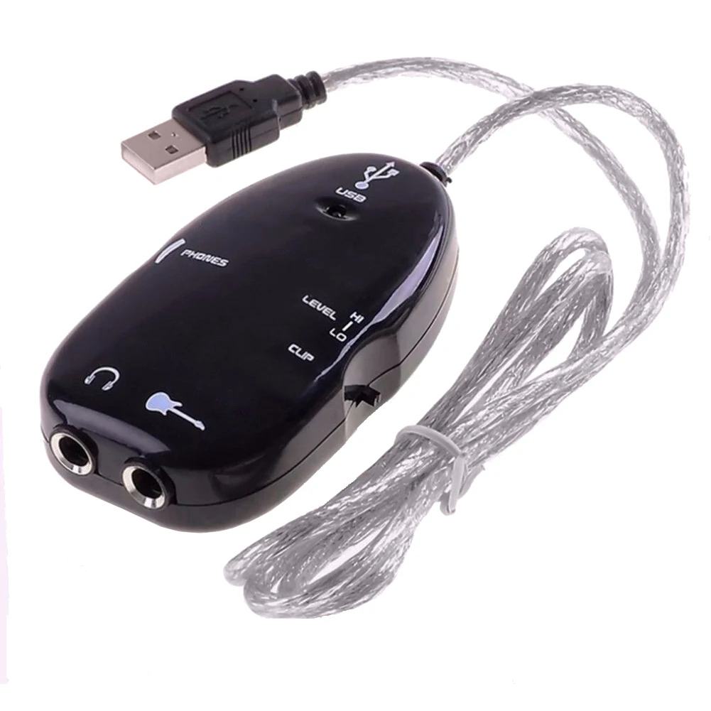 

Wholesale Hot Guitar Cable Audio USB Link Interface Adapter For MAC/PC Music Recording Accessories For Guitarra Players Gift