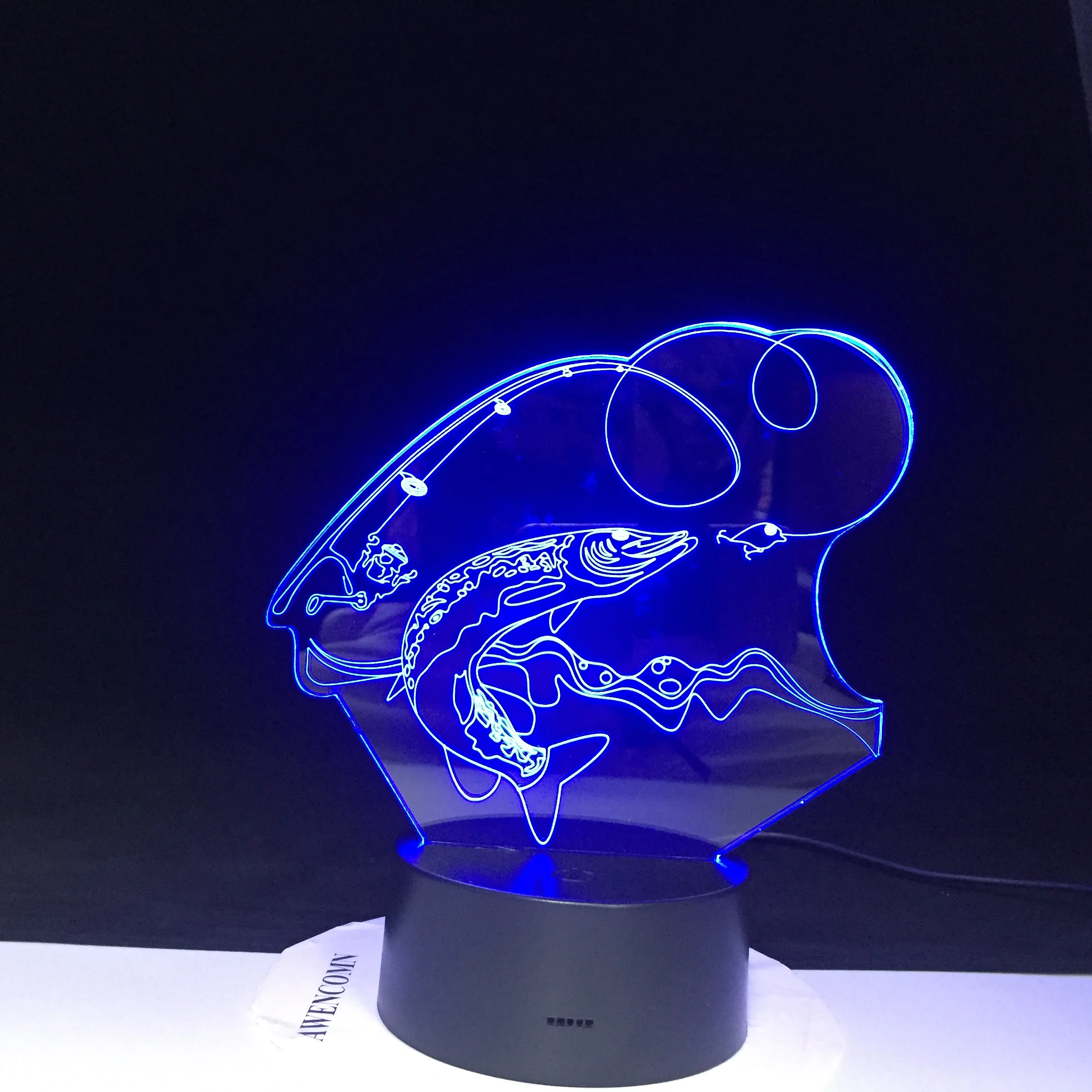 7 Color Changing Bedroom 3D LED Big Fish Catch Light Fixture USB Night Light Decor For Fishing Enthusiasts Gifts Table Lamp 4285
7 Color Changing Bedroom 3D LED Big Fish Catch Light Fixture USB Night Light Decor For Fishing Enthusiasts Gifts Table Lamp 4285