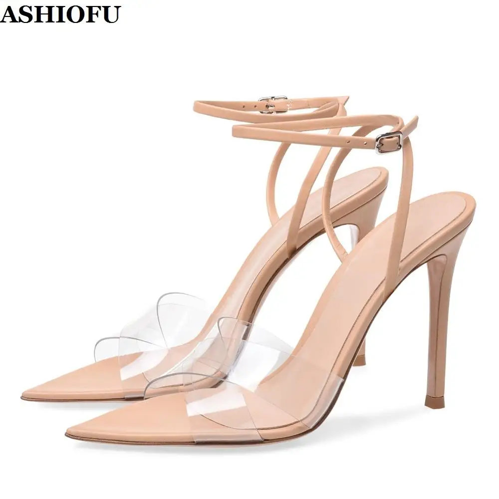 ASHIOFU Handmade New Ladies High Heel Sandals Buckle Strap Party Prom Summer Shoes Pointed-toe Evening Fashion Sandals Shoes 
ASHIOFU Handmade New Ladies High Heel Sandals Buckle Strap Party Prom Summer Shoes Pointed-toe Evening Fashion Sandals Shoes