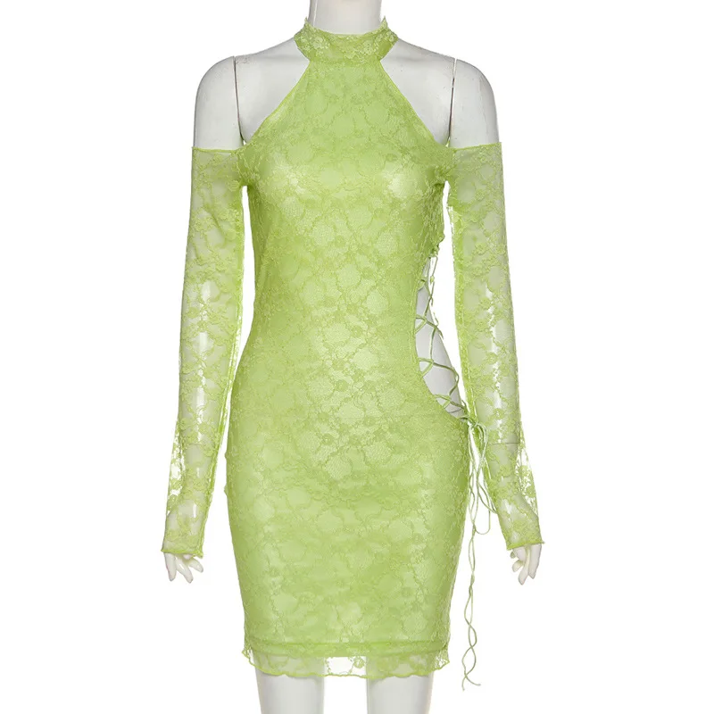 ZKYZWX Sexy Hollow Out Bandage Bodycon Mini Dress for Women Off Shoulder Long Sleeve Lace Up Mesh Lace Sheer Party Club Dresses
ZKYZWX Sexy Hollow Out Bandage Bodycon Mini Dress for Women Off Shoulder Long Sleeve Lace Up Mesh Lace Sheer Party Club Dresses