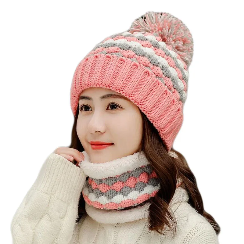 HANGYUNXUANHAO New Winter Women's Velvet Wool Hats Twist color matching Beanies Skullies Hat Female Riding Bib Knitted Hats Sets
HANGYUNXUANHAO New Winter Women's Velvet Wool Hats Twist color matching Beanies Skullies Hat Female Riding Bib Knitted Hats Sets