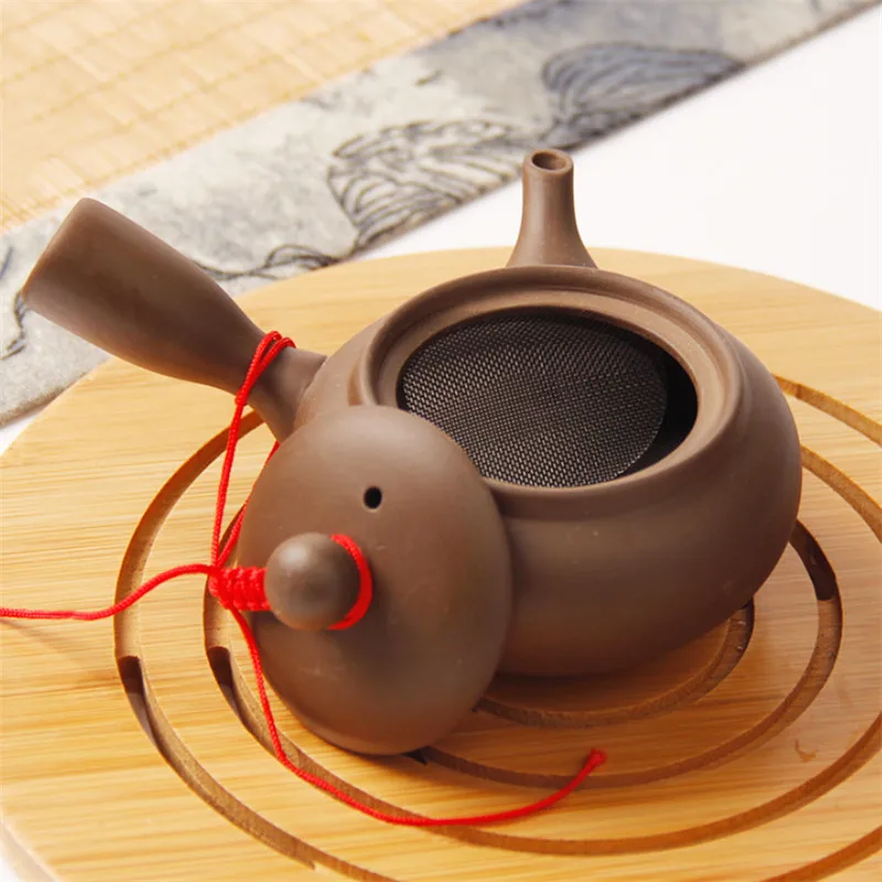 Чайный набор ручной работы из пурпурной глины в японском стиле креативный