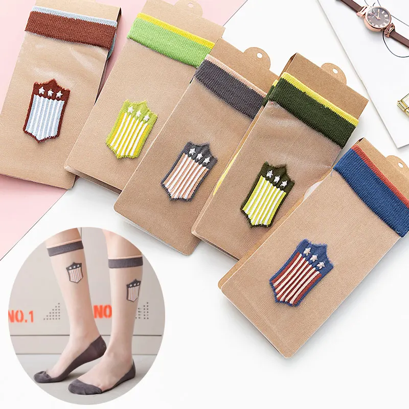 Transparent silk stockings Girls Summer glass silk breathable medal mesh splicing stockings Japanese lovely letter socks
Transparent silk stockings Girls Summer glass silk breathable medal mesh splicing stockings Japanese lovely letter socks