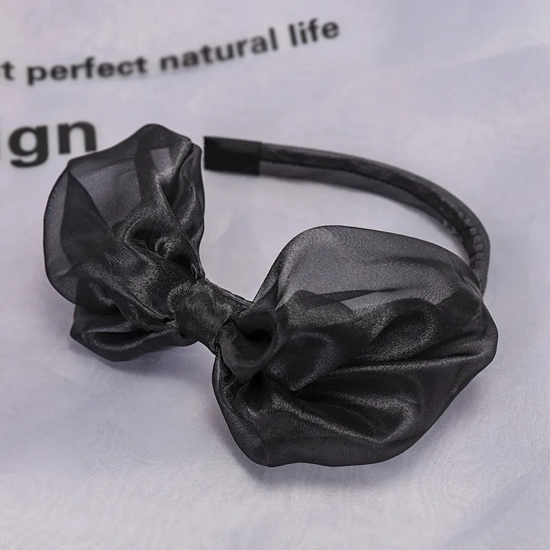 Korean Hair Accessories Big Bow Headband Women Headpieces Bright Silk Gausze Hairband Girls Headwear
Korean Hair Accessories Big Bow Headband Women Headpieces Bright Silk Gausze Hairband Girls Headwear