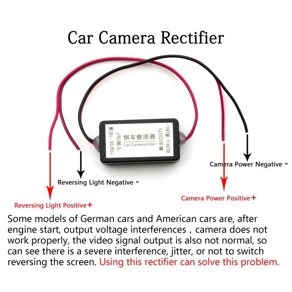 Gmai Car Rear View Rectifier, 12V DC Power Relay Capacitor Filter Connector for Backup Auto Car Camera Filter
Gmai Car Rear View Rectifier, 12V DC Power Relay Capacitor Filter Connector for Backup Auto Car Camera Filter