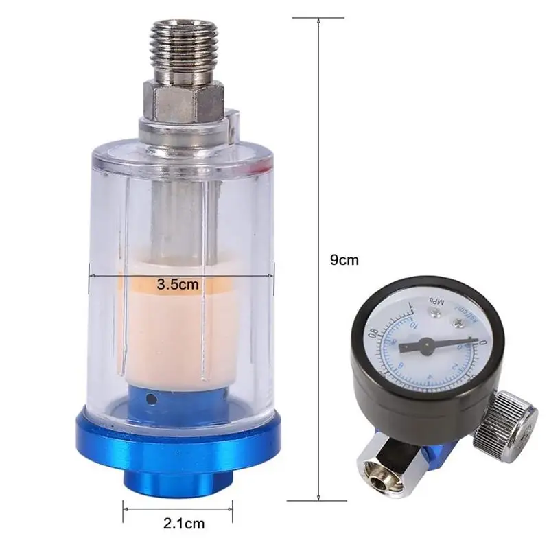 New Pneumatic Sprayer Air Regulator Gauge with Oil Water Trap Filter Separator Adapter Pneumatic Tools Accessories For Airbrush 
New Pneumatic Sprayer Air Regulator Gauge with Oil Water Trap Filter Separator Adapter Pneumatic Tools Accessories For Airbrush