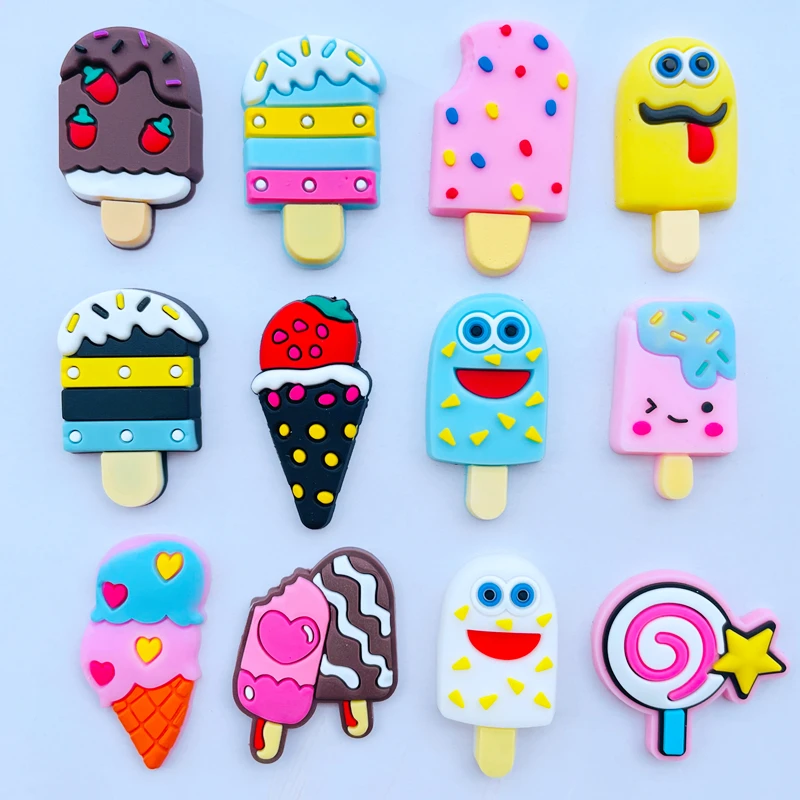12Pcs New Kawaii Soft Glue Ice Cream And Popsicle Series Flat Back Scrapbook Hair Bow Center Decoration DIY Accessories A28
12Pcs New Kawaii Soft Glue Ice Cream And Popsicle Series Flat Back Scrapbook Hair Bow Center Decoration DIY Accessories A28