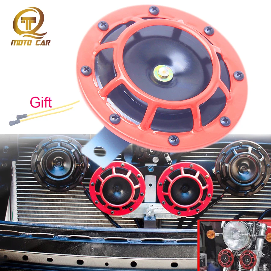 Universal Waterproof Motorcycle Horn 12V 400HZ Red Air Horn Super Loud Electric Blast Tone Car Horn Loud loudspeaker Basin
Universal Waterproof Motorcycle Horn 12V 400HZ Red Air Horn Super Loud Electric Blast Tone Car Horn Loud loudspeaker Basin