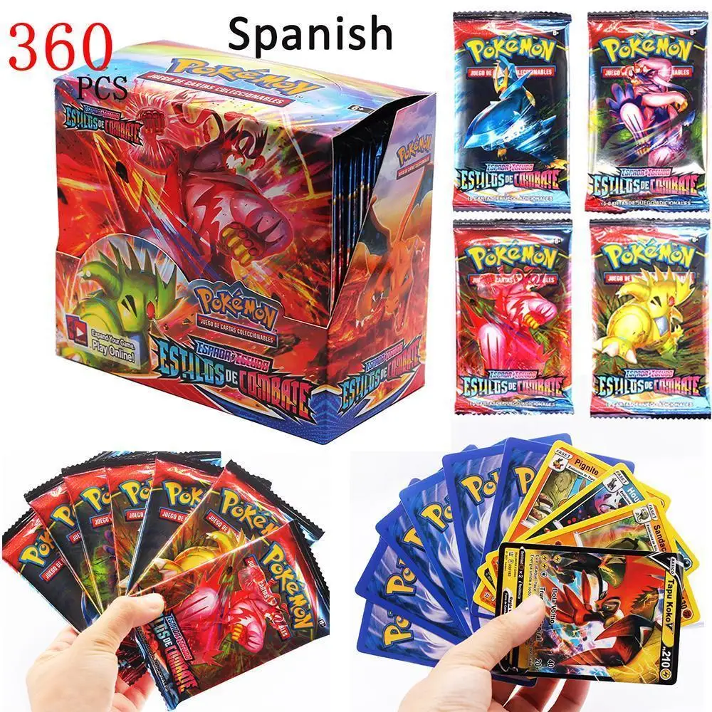 Spanish 360Pcs Pokemon Cards Toys Trading Card Game Sword Shield Collection Box Card Espada Escudo Pokmon Card Game For Kids
Spanish 360Pcs Pokemon Cards Toys Trading Card Game Sword Shield Collection Box Card Espada Escudo Pokmon Card Game For Kids