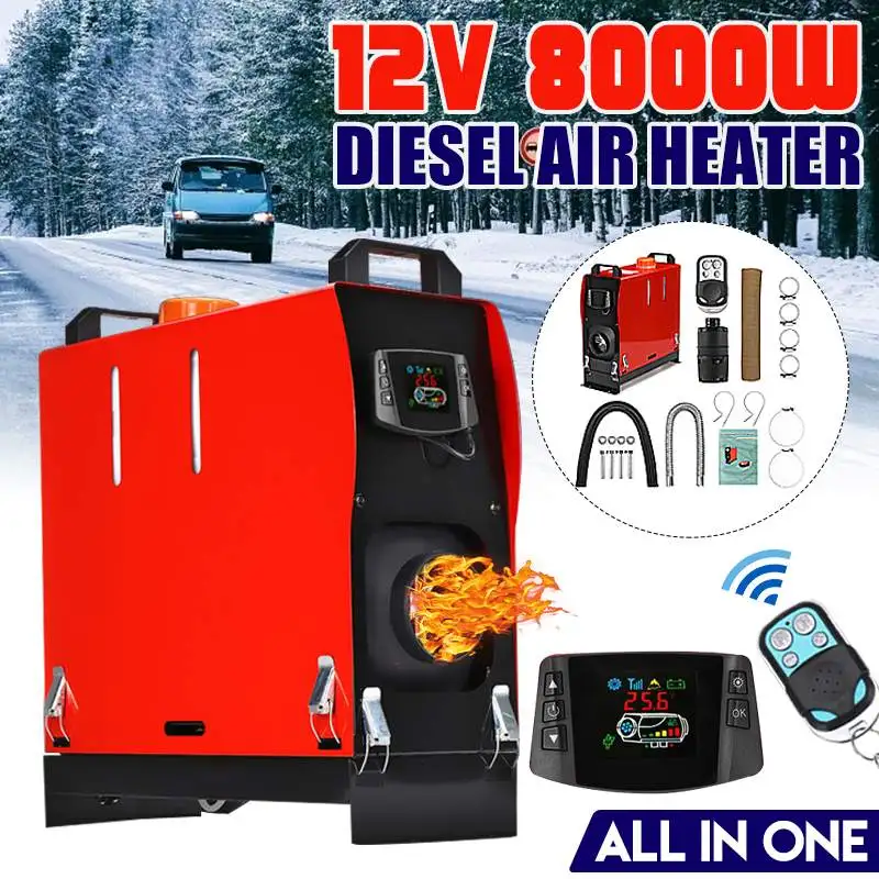 12V 8KW Car Heater All in One Heating Diesel Air Heater Single Hole LCD Monitor Parking Warmer Quick Heat For Truck Bus
12V 8KW Car Heater All in One Heating Diesel Air Heater Single Hole LCD Monitor Parking Warmer Quick Heat For Truck Bus