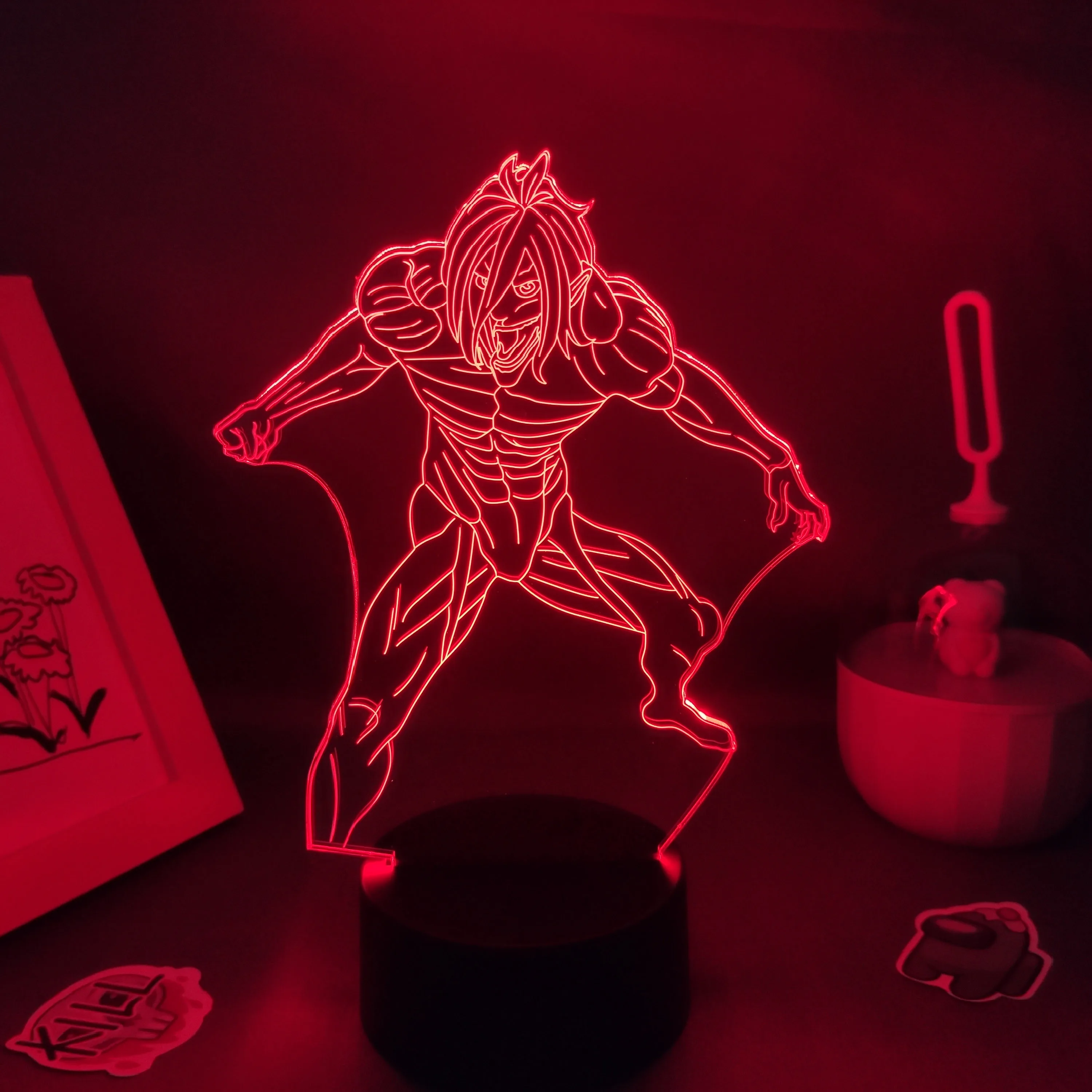Аниме фигурки Эрена йера из манги «атака на Титанов», 3D светодиодные RGB неоновые ночники, семейное украшение для спальни, настольного стола
Аниме фигурки Эрена йера из манги «атака на Титанов», 3D светодиодные RGB неоновые ночники, семейное украшение для спальни, настольного стола