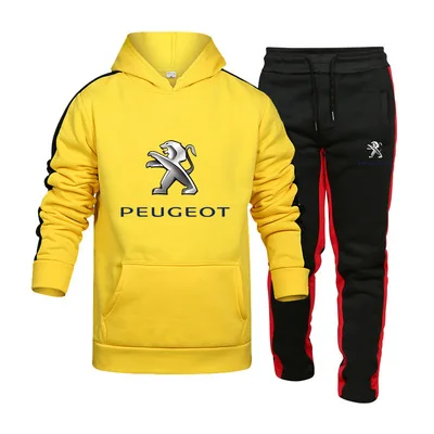 New Spring Autumn Men Peugeot Car Logo Hoodies Suit Fashion Casual Tracksuit Mens Sports Set Two Piece Stripe Hoodie Pant suit 
New Spring Autumn Men Peugeot Car Logo Hoodies Suit Fashion Casual Tracksuit Mens Sports Set Two Piece Stripe Hoodie Pant suit