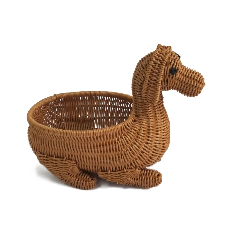 s Hand-woven Artificial Rattan Snack Fruit Basket Animal Design Food Storage Container Desktop Organizer Decoration
s Hand-woven Artificial Rattan Snack Fruit Basket Animal Design Food Storage Container Desktop Organizer Decoration