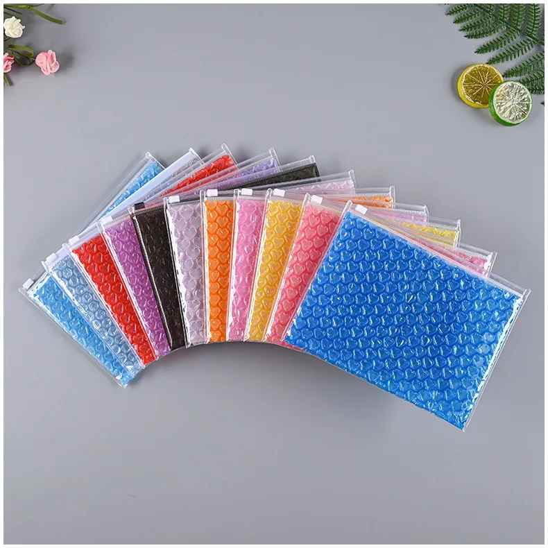 Cute PVC Bubble Zipper Bag Color Waterproof Shockproof Pressure-proof Envelope Bags Slide Buckle Express Ziplock Packaging Bag
Cute PVC Bubble Zipper Bag Color Waterproof Shockproof Pressure-proof Envelope Bags Slide Buckle Express Ziplock Packaging Bag