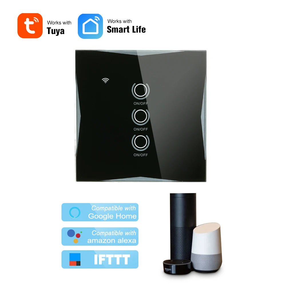 Wifi умный настенный сенсорный выключатель 2 банды стеклянная панель мобильное приложение Tuya/сенсорный таймер управления без ступицы требуе... 
Wifi умный настенный сенсорный выключатель 2 банды стеклянная панель мобильное приложение Tuya/сенсорный таймер управления без ступицы требуе...