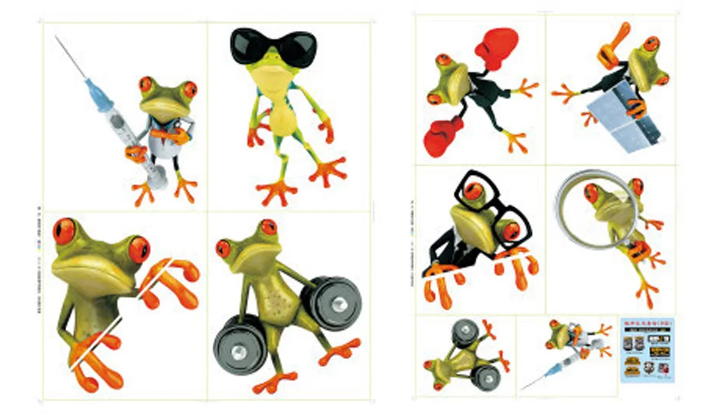5Pcs Funny 3D Cartoon Colorful Frogs Stickers Decal Vinyl Cover Body Scratched Car Styling Motorcycle Accessories DIY Home Wall
5Pcs Funny 3D Cartoon Colorful Frogs Stickers Decal Vinyl Cover Body Scratched Car Styling Motorcycle Accessories DIY Home Wall