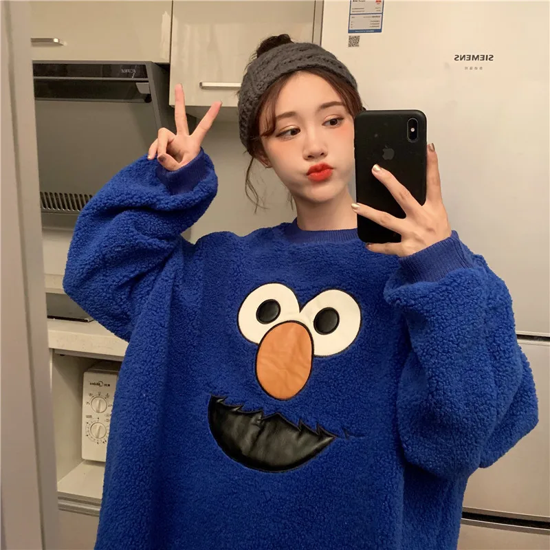 Ins super fire CEC sweater women 2020 new autumn winter Korean coat cartoon student loose imitation lamb wool top
Ins super fire CEC sweater women 2020 new autumn winter Korean coat cartoon student loose imitation lamb wool top
