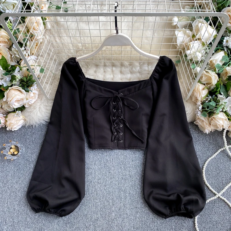 Y2k Puff Long Sleeve Black Crop Tops Streetwear Women Female Clothing White Cropped Blouse Casual Off Shoulder Tees Clothes
Y2k Puff Long Sleeve Black Crop Tops Streetwear Women Female Clothing White Cropped Blouse Casual Off Shoulder Tees Clothes