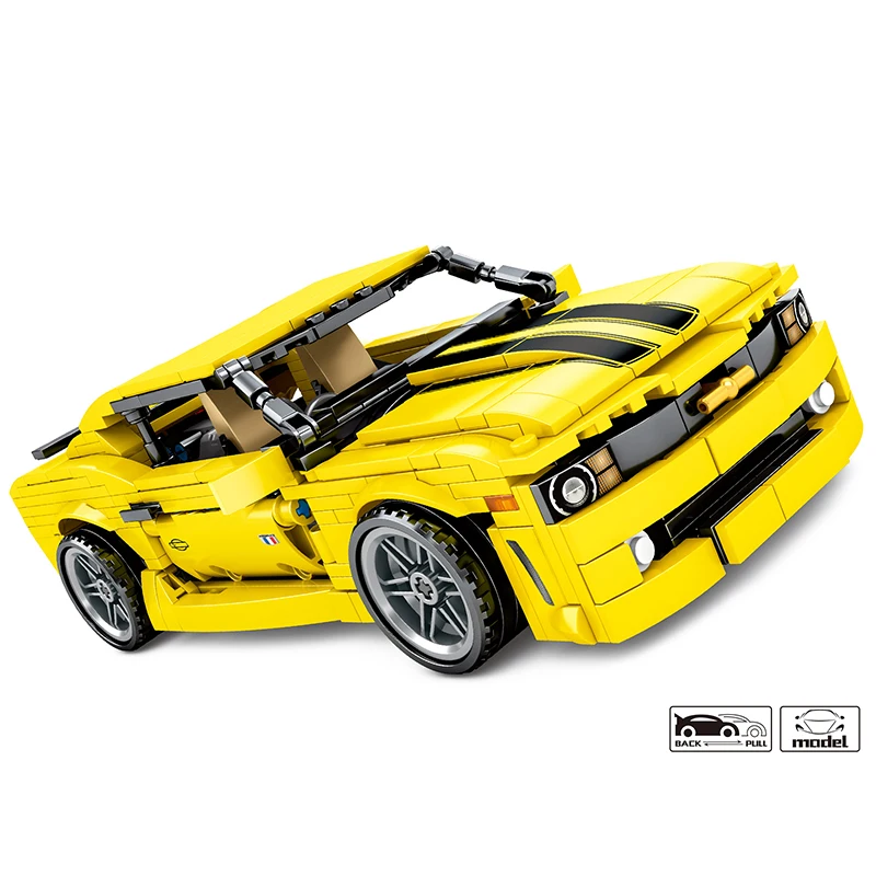 Lepining 558 шт. Bumblebee Camaro спортивный автомобильный строительный блок подходит для