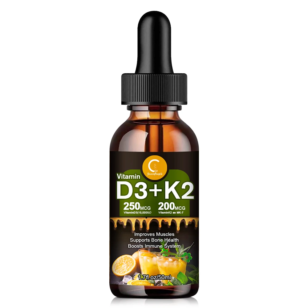 Капли GPGP Greenpeople VitaminD3K2 улучшают иммунитет и память, укрепляют кости, защищают сердца, витаминный экстракт, добавка
Капли GPGP Greenpeople VitaminD3K2 улучшают иммунитет и память, укрепляют кости, защищают сердца, витаминный экстракт, добавка