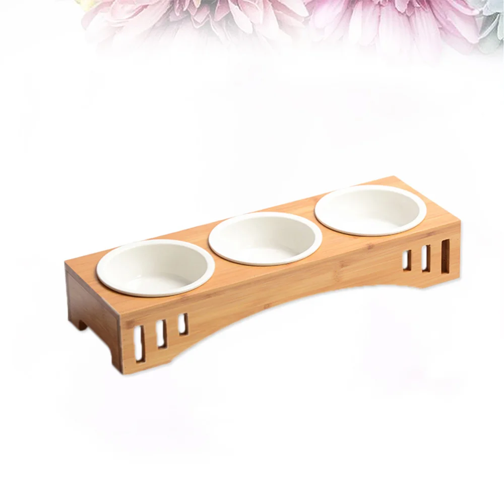 Wood Pet Dining Table Bowl Pet Wooden Tilted Feeders Dog cat Anti-slip Three Bowl Cat Dish with Slope Stand(Heighten,Three
Wood Pet Dining Table Bowl Pet Wooden Tilted Feeders Dog cat Anti-slip Three Bowl Cat Dish with Slope Stand(Heighten,Three