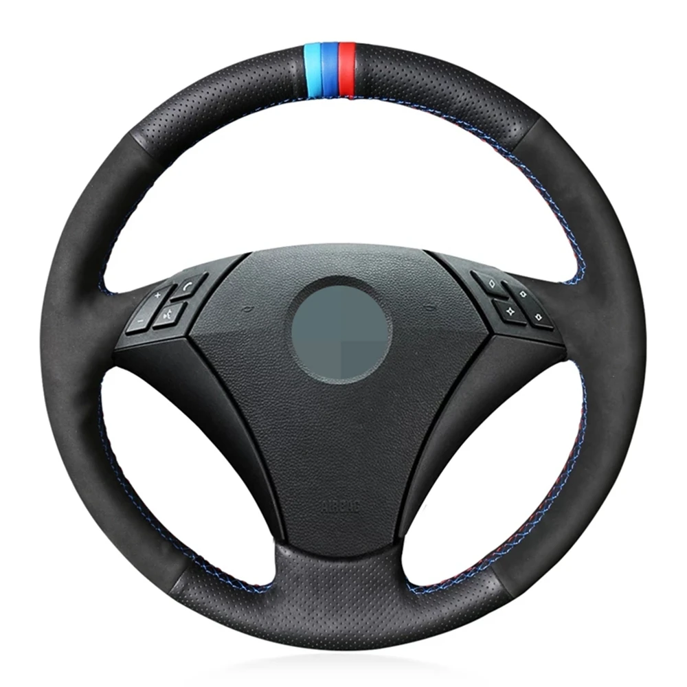 Non-Slip Black Genuine Leather Suede DIY Car Steering Wheel Cover For BMW E60 (Sedan) 530d 2003-2009 E61 (Touring) 2004-2009
Non-Slip Black Genuine Leather Suede DIY Car Steering Wheel Cover For BMW E60 (Sedan) 530d 2003-2009 E61 (Touring) 2004-2009
