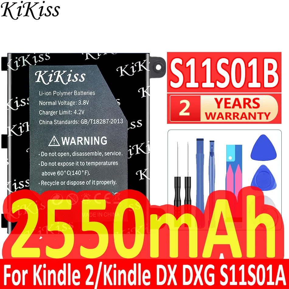 

Мощная батарея 2550 мАч KiKiss S11S01B для Amazon Kindle 2 и Kindle DX DXG D00511 D00701 D00801 батареи