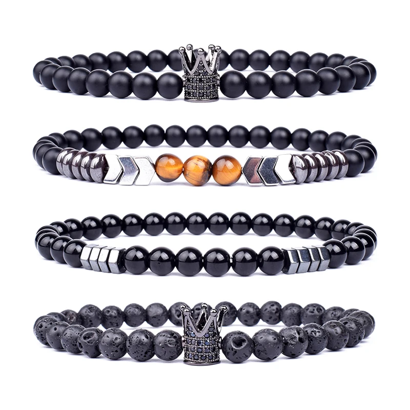 3Pcs/Set Crwon Nature Stone Bead Bracelets Lava Stone Hematite Obsidian Bracelets for Women Men Fashion Healing Diffuser Jewelry
3Pcs/Set Crwon Nature Stone Bead Bracelets Lava Stone Hematite Obsidian Bracelets for Women Men Fashion Healing Diffuser Jewelry