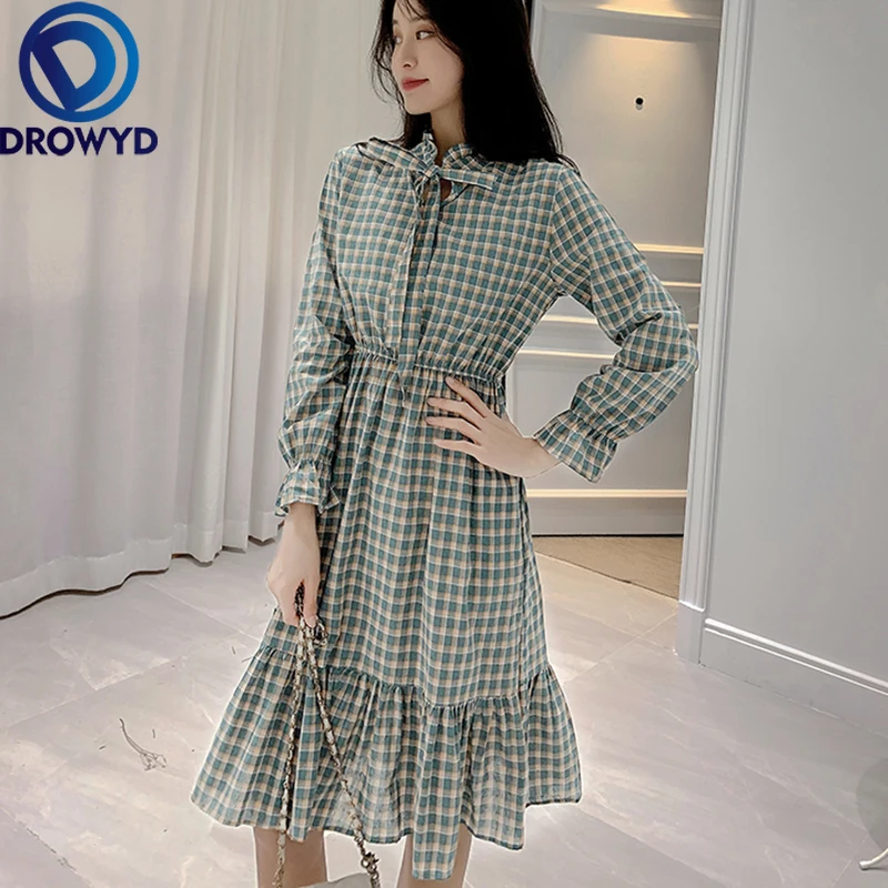 DROWYD Plaid Print Midi Dress Queen 2019 New Casual Women Fashion Girl Boho Long Sleeve Dress Elegant Club Party Dresses Vestido
DROWYD Plaid Print Midi Dress Queen 2019 New Casual Women Fashion Girl Boho Long Sleeve Dress Elegant Club Party Dresses Vestido
