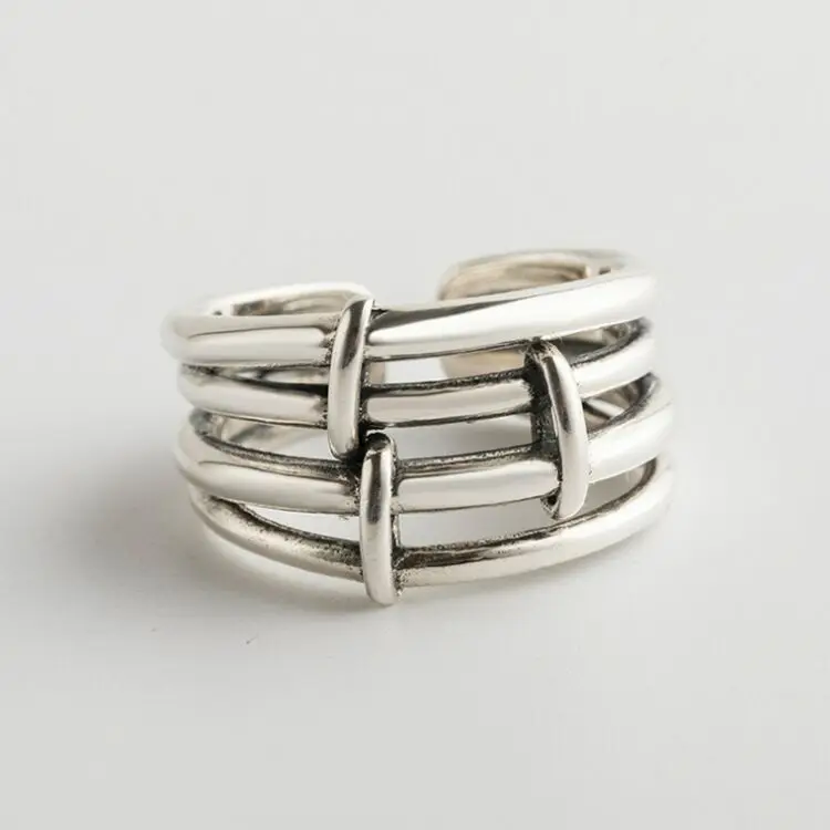 MEYRROYU 925 Sterling Silver New Fashion Geometric Multi-Layer Winding Rings Simple Birthday Party Jewelry Rings
MEYRROYU 925 Sterling Silver New Fashion Geometric Multi-Layer Winding Rings Simple Birthday Party Jewelry Rings