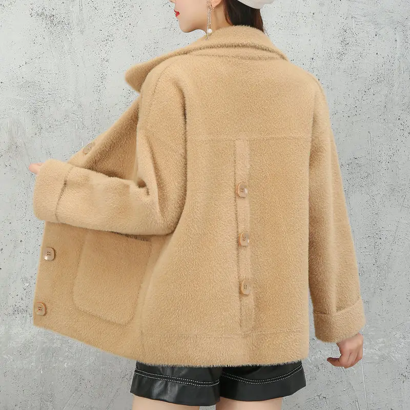 Women 2020 Spring Autumn New Imitation Mink Cashmere Cardigan Coat Female Long Sleeve Casual Loose Solid Knitted Sweaters Y06
Women 2020 Spring Autumn New Imitation Mink Cashmere Cardigan Coat Female Long Sleeve Casual Loose Solid Knitted Sweaters Y06