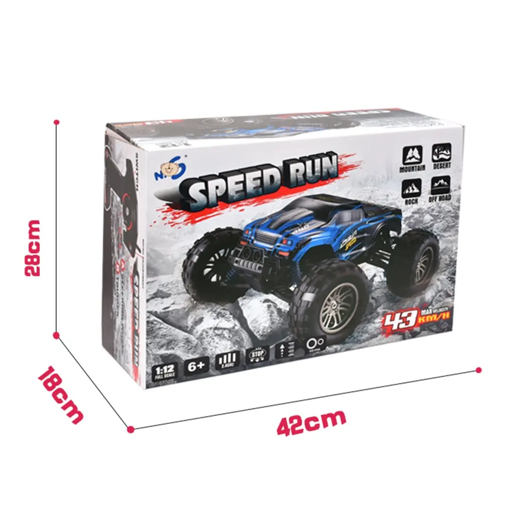 1:12 2.4G Remote Control High-speed Car Full-scale Off-road Vehicle Bigfoot Racing Car Remote Control Climbing Car
1:12 2.4G Remote Control High-speed Car Full-scale Off-road Vehicle Bigfoot Racing Car Remote Control Climbing Car
