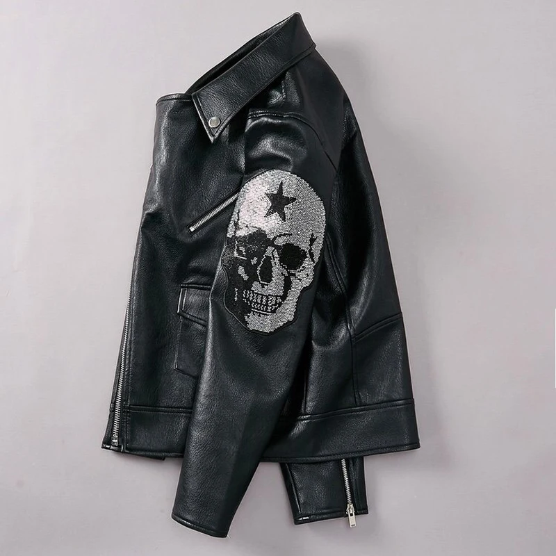 Original PP Skull Brand Head Autumn Winter Fashion Plein Leather Jacket Men Casual hip-hop Punk Man Leather Coat giacca di pelle
Original PP Skull Brand Head Autumn Winter Fashion Plein Leather Jacket Men Casual hip-hop Punk Man Leather Coat giacca di pelle