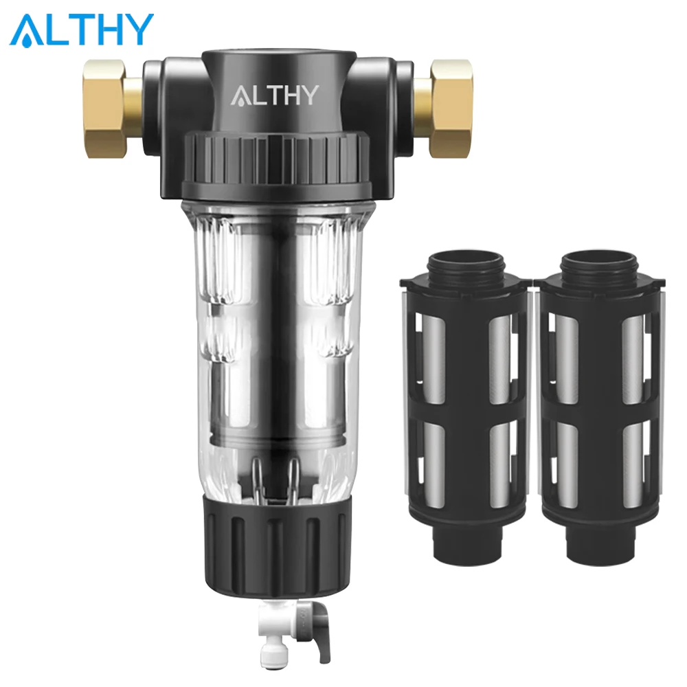 ALTHY Central Prefilter Whole House Water Filter Purifier System 3T/h Siphon backwash 40um 316 Stainless Steel Mesh Pre-filter
ALTHY Central Prefilter Whole House Water Filter Purifier System 3T/h Siphon backwash 40um 316 Stainless Steel Mesh Pre-filter