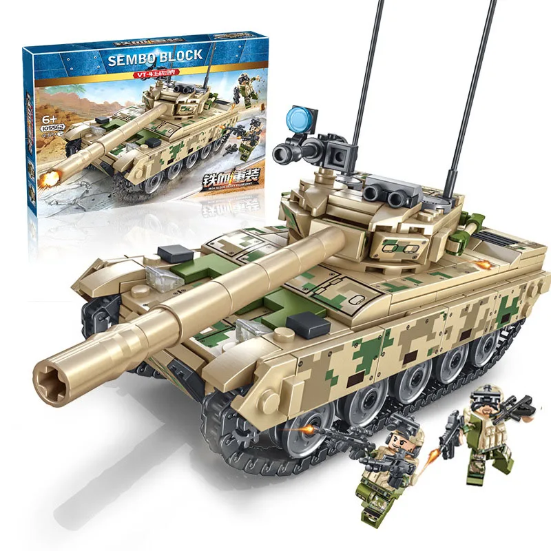 

Toys For Children Military Main Battle Tank Model Kit Boy Diy Educational Assembling Building Blocks Brick Kids Toy Gift New P07