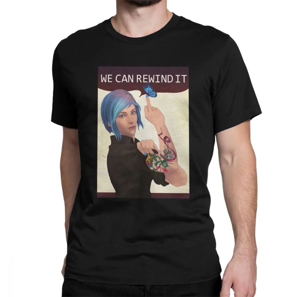 Casual We Can Rewind It T-Shirt for Men Cotton T Shirt Life is Strange Short Sleeve Tee Shirt Printed Clothing
Casual We Can Rewind It T-Shirt for Men Cotton T Shirt Life is Strange Short Sleeve Tee Shirt Printed Clothing