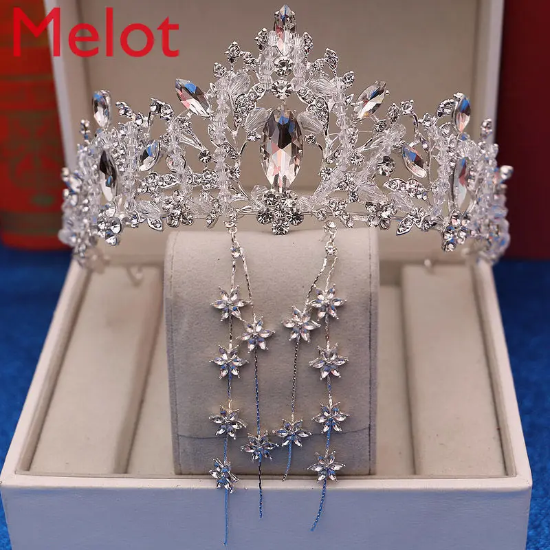 Bridal Crown Headdress New Grand Court Queen Banquet Birthday Crown Studio Wedding Accessories High Grade and Exquisite Durable 
Bridal Crown Headdress New Grand Court Queen Banquet Birthday Crown Studio Wedding Accessories High Grade and Exquisite Durable