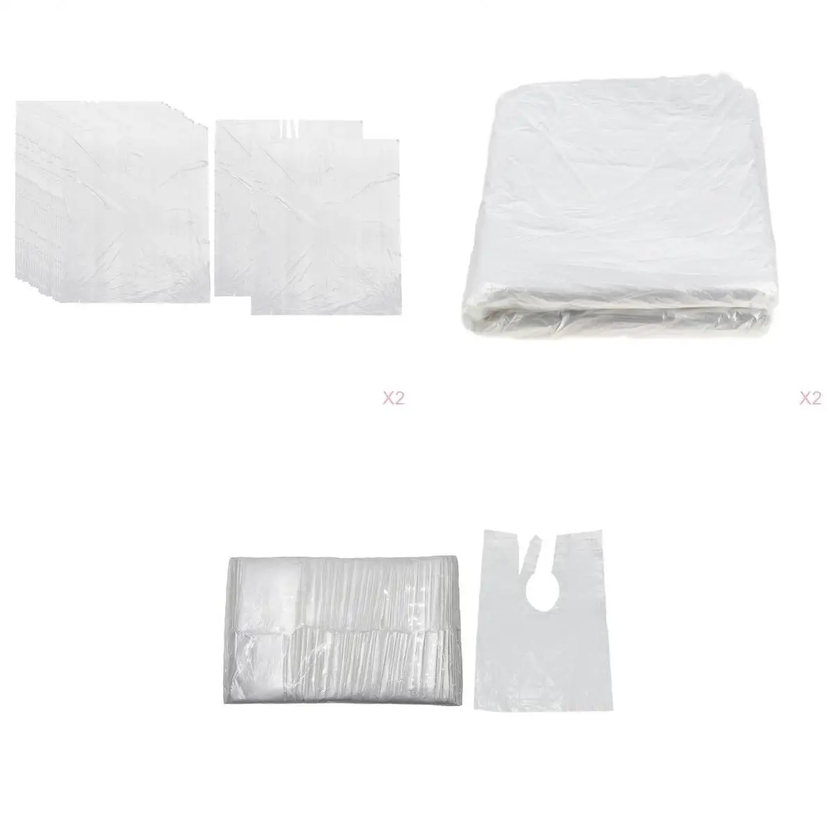 Lot of 400 Disposable Hair Cutting Capes Clear Barber Salon Adjustable Aprons
Lot of 400 Disposable Hair Cutting Capes Clear Barber Salon Adjustable Aprons