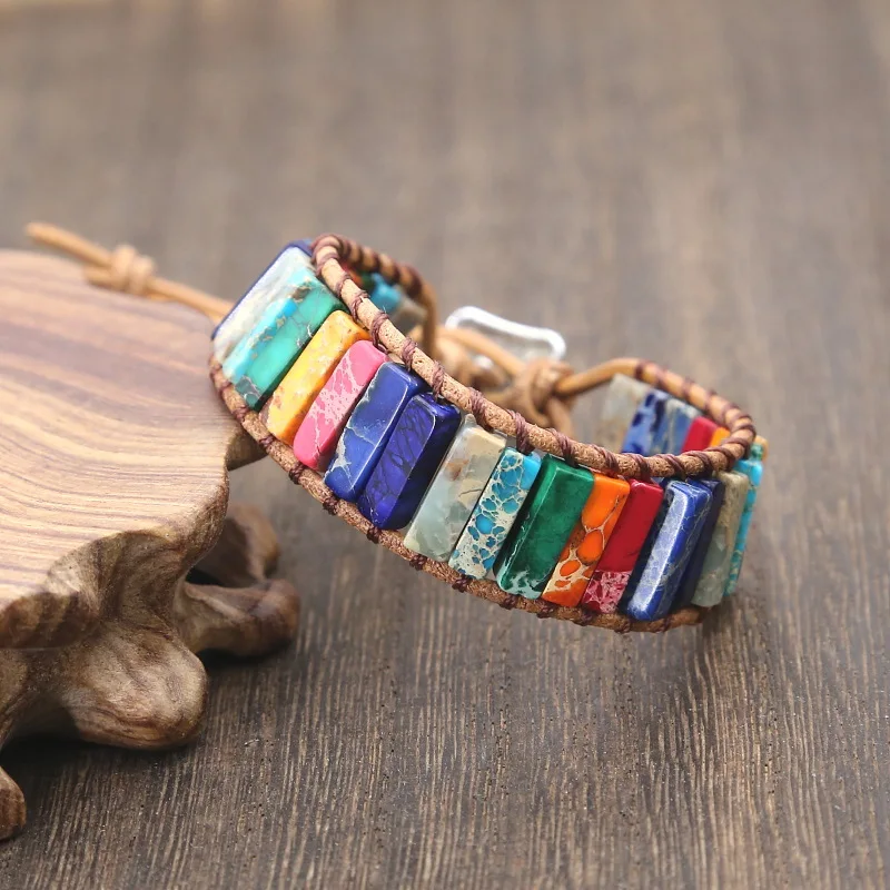 Fashionable Bracelets Imperial Stone Hand-woven Leather Bracelet for Women Bohemian Creative Pretty Hand Jewelry Wholesale
Fashionable Bracelets Imperial Stone Hand-woven Leather Bracelet for Women Bohemian Creative Pretty Hand Jewelry Wholesale