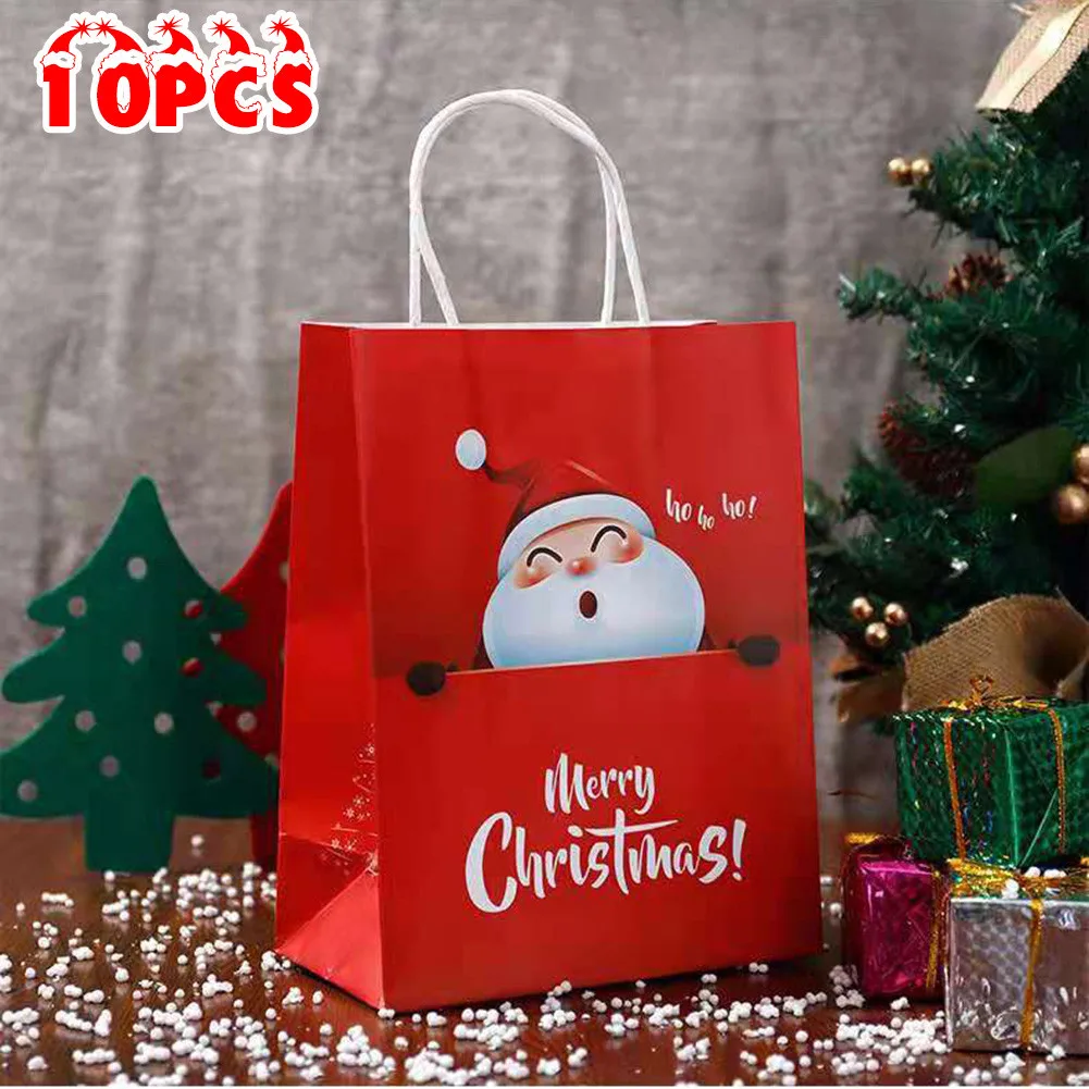 10PCS Christmas Gift Bag Wrapping Party Paper Retail Bag Present Christmas Favor Supplies Decorations
10PCS Christmas Gift Bag Wrapping Party Paper Retail Bag Present Christmas Favor Supplies Decorations