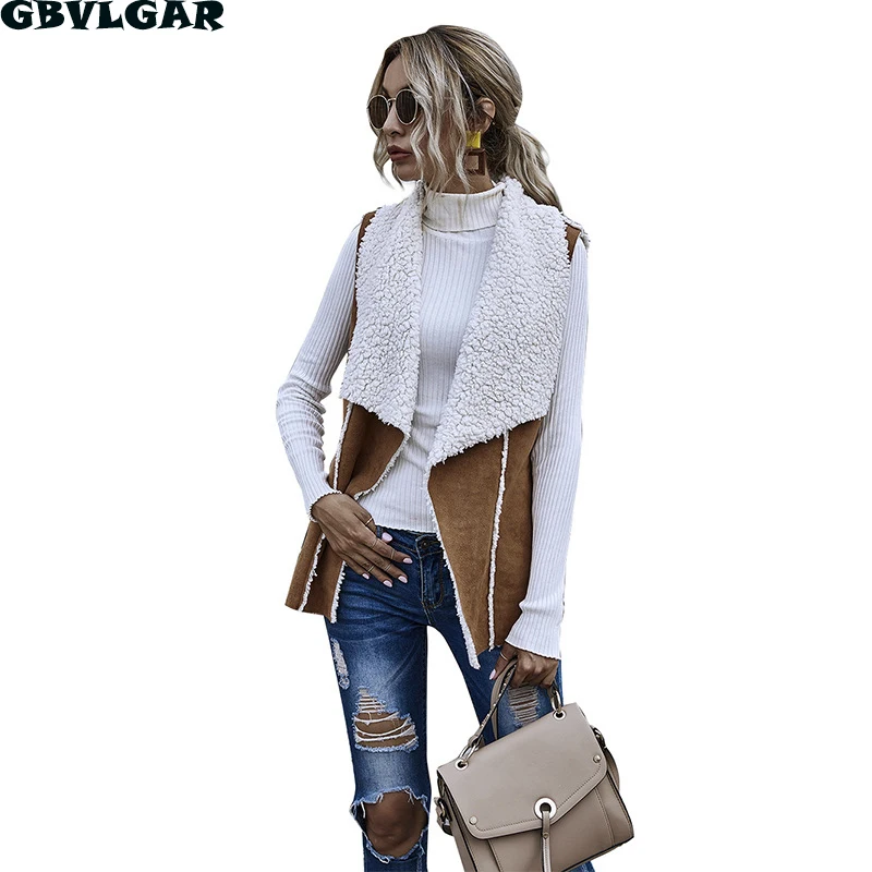 Autumn And Winter Women Sleeveless Lapel Jacket New Two-wear Suede Fashion Lambswool Warm Cardigan Jackets Female
Autumn And Winter Women Sleeveless Lapel Jacket New Two-wear Suede Fashion Lambswool Warm Cardigan Jackets Female