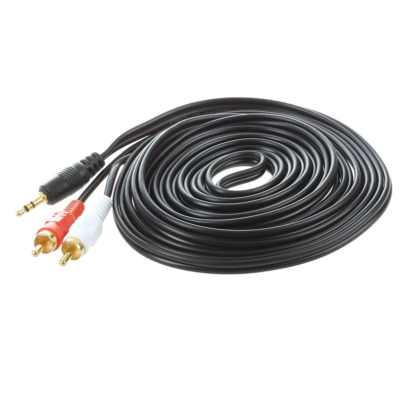 AAAE Top-4.7M 3 5 мм штекер 2 RCA аудиосигнала видео av-кабель черный | Электроника
